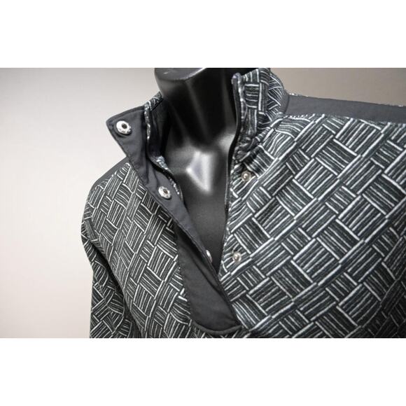 Adidas Fleece Golf Jacket Snap Neck Woven Performance Athletic Womens Sz Medium - Picture 4 of 10